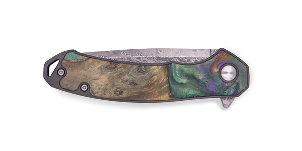 EDC Wood+Resin Pocket Knife - Roderick (Green, 696931)