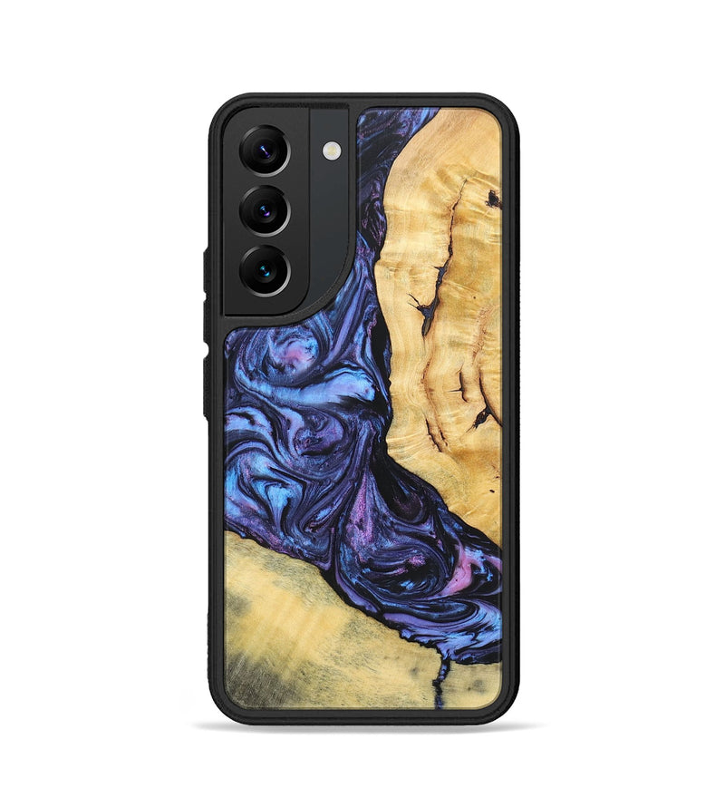 Galaxy S22 Wood+Resin Phone Case - Aspen (Purple, 696946)