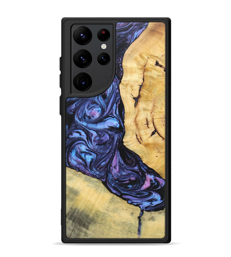 Galaxy S22 Ultra Wood+Resin Phone Case - Aspen (Purple, 696946)