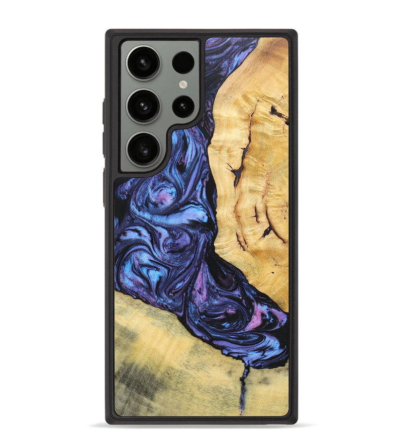 Galaxy S23 Ultra Wood+Resin Phone Case - Aspen (Purple, 696946)