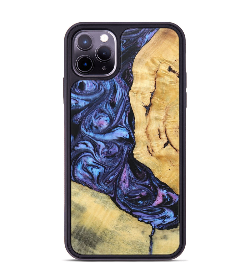 iPhone 11 Pro Max Wood+Resin Phone Case - Aspen (Purple, 696946)