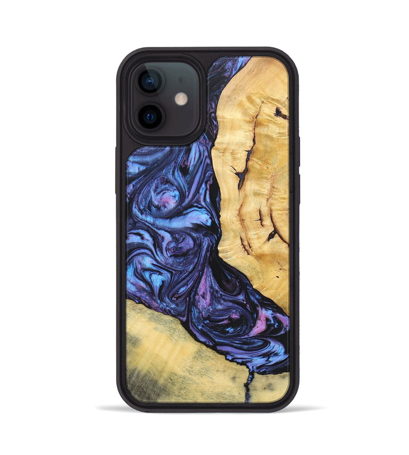 iPhone 12 Wood+Resin Phone Case - Aspen (Purple, 696946)