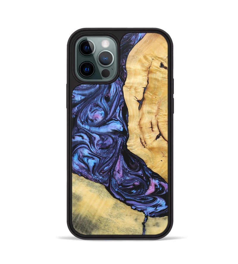 iPhone 12 Pro Wood+Resin Phone Case - Aspen (Purple, 696946)