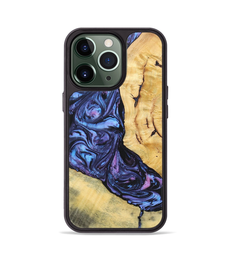 iPhone 13 Pro Wood+Resin Phone Case - Aspen (Purple, 696946)