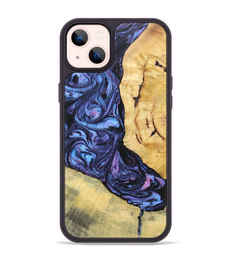 iPhone 14 Plus Wood+Resin Phone Case - Aspen (Purple, 696946)