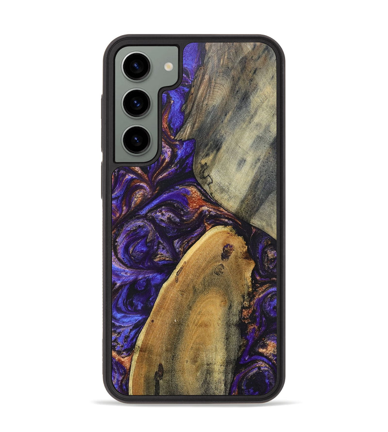 Galaxy S23 Plus Wood+Resin Phone Case - Fannie (Purple, 696951)