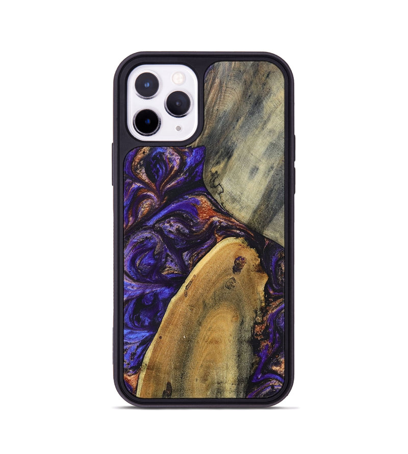 iPhone 11 Pro Wood+Resin Phone Case - Fannie (Purple, 696951)