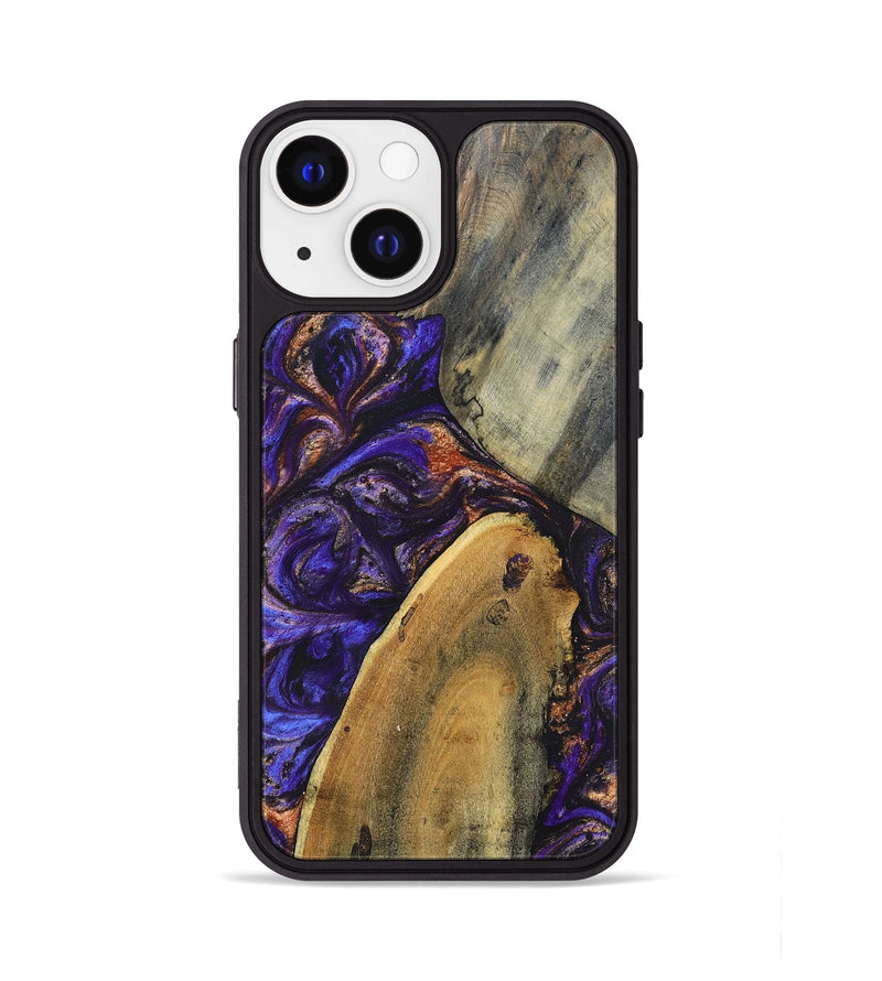 iPhone 13 Wood+Resin Phone Case - Fannie (Purple, 696951)