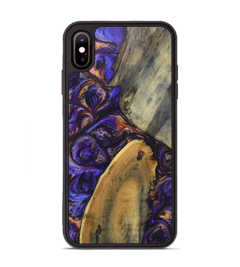 iPhone Xs Max Wood+Resin Phone Case - Fannie (Purple, 696951)