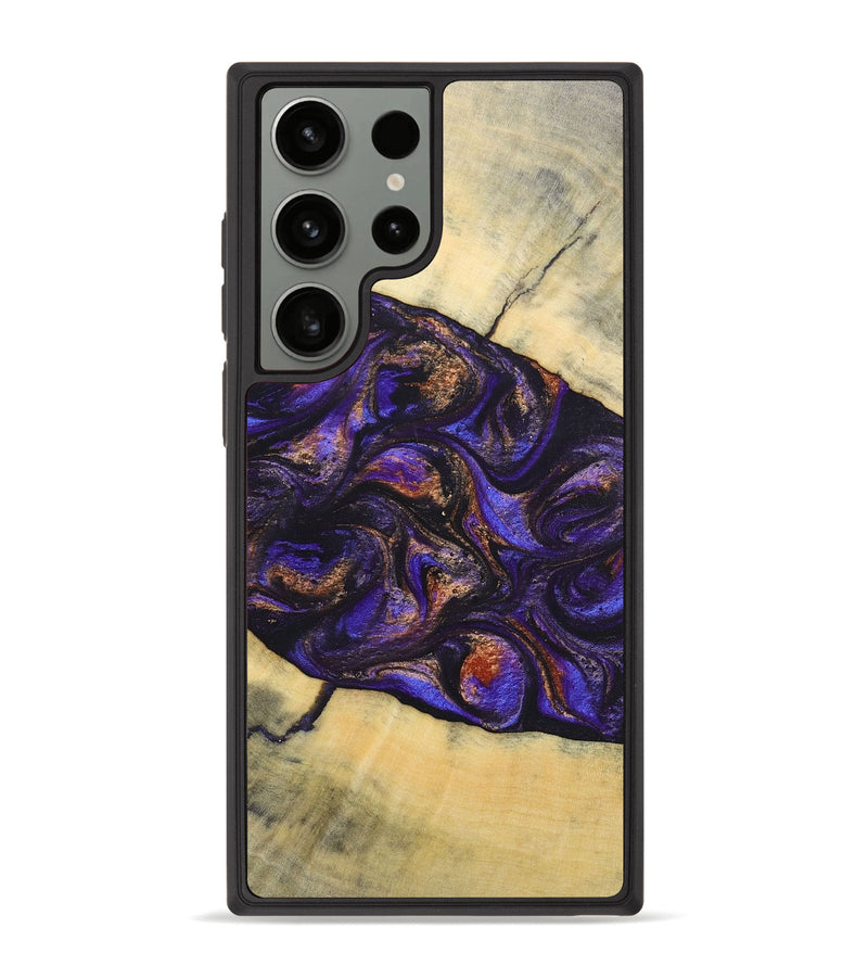 Galaxy S23 Ultra Wood+Resin Phone Case - Sheree (Purple, 696955)
