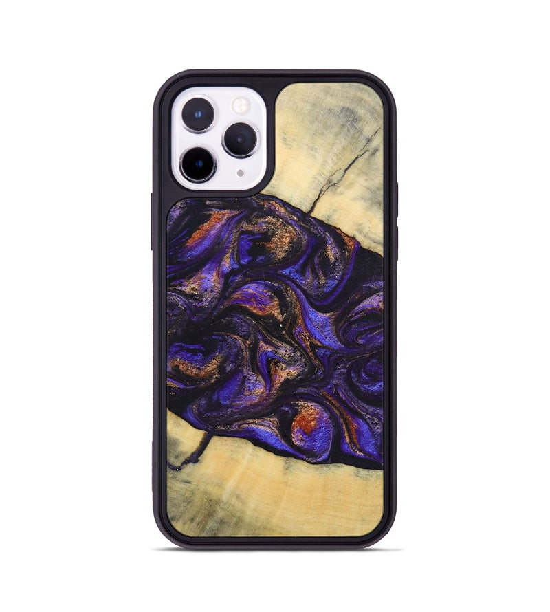 iPhone 11 Pro Wood+Resin Phone Case - Sheree (Purple, 696955)