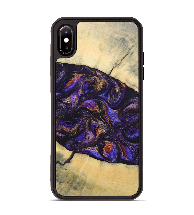 iPhone Xs Max Wood+Resin Phone Case - Sheree (Purple, 696955)