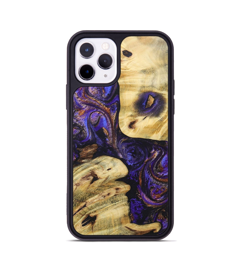 iPhone 11 Pro Wood+Resin Phone Case - Thomas (Purple, 696961)