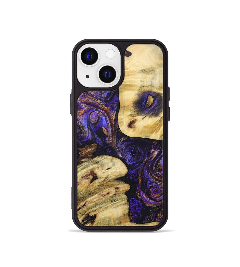 iPhone 13 mini Wood+Resin Phone Case - Thomas (Purple, 696961)