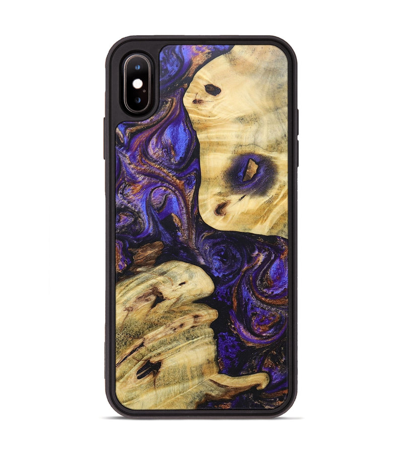 iPhone Xs Max Wood+Resin Phone Case - Thomas (Purple, 696961)
