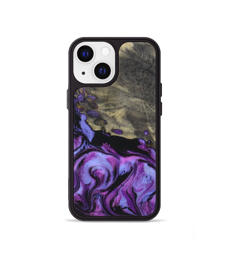 iPhone 13 mini Wood+Resin Phone Case - Malakai (Purple, 696999)