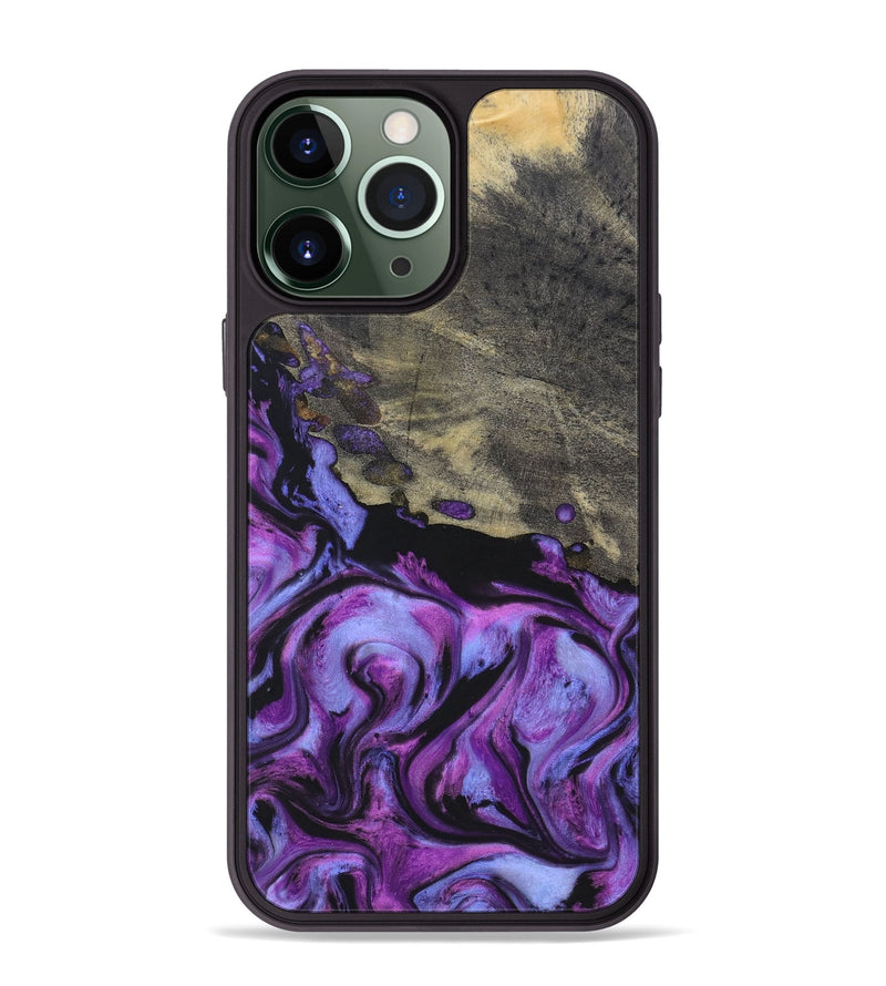 iPhone 13 Pro Max Wood+Resin Phone Case - Malakai (Purple, 696999)