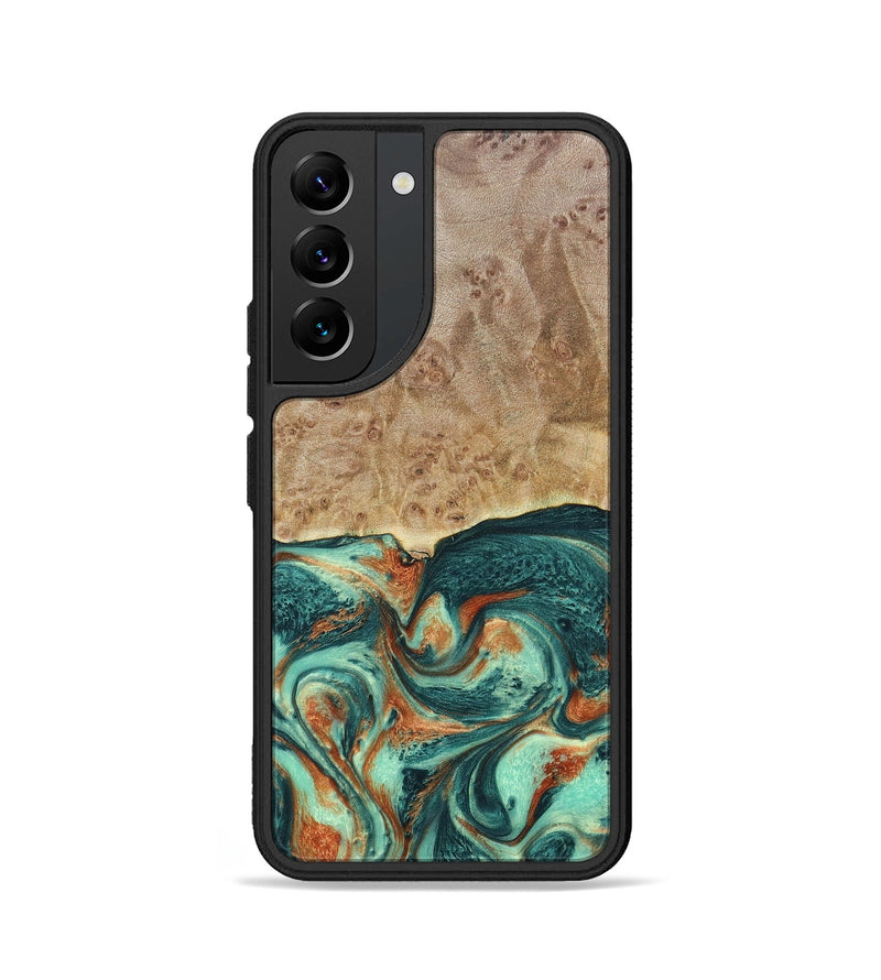 Galaxy S22 Wood+Resin Phone Case - Miguel (Green, 697003)
