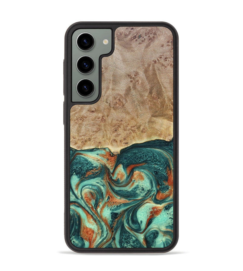 Galaxy S23 Plus Wood+Resin Phone Case - Miguel (Green, 697003)
