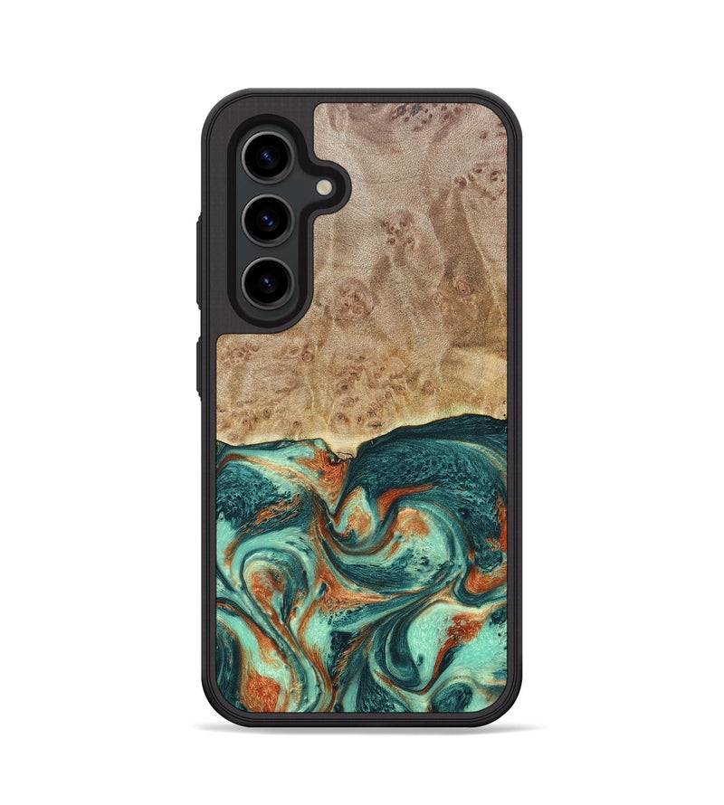 Galaxy S24 Wood+Resin Phone Case - Miguel (Green, 697003)