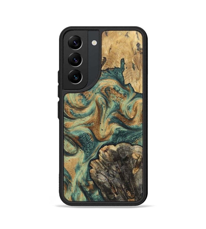 Galaxy S22 Wood+Resin Phone Case - Walker (Green, 697012)