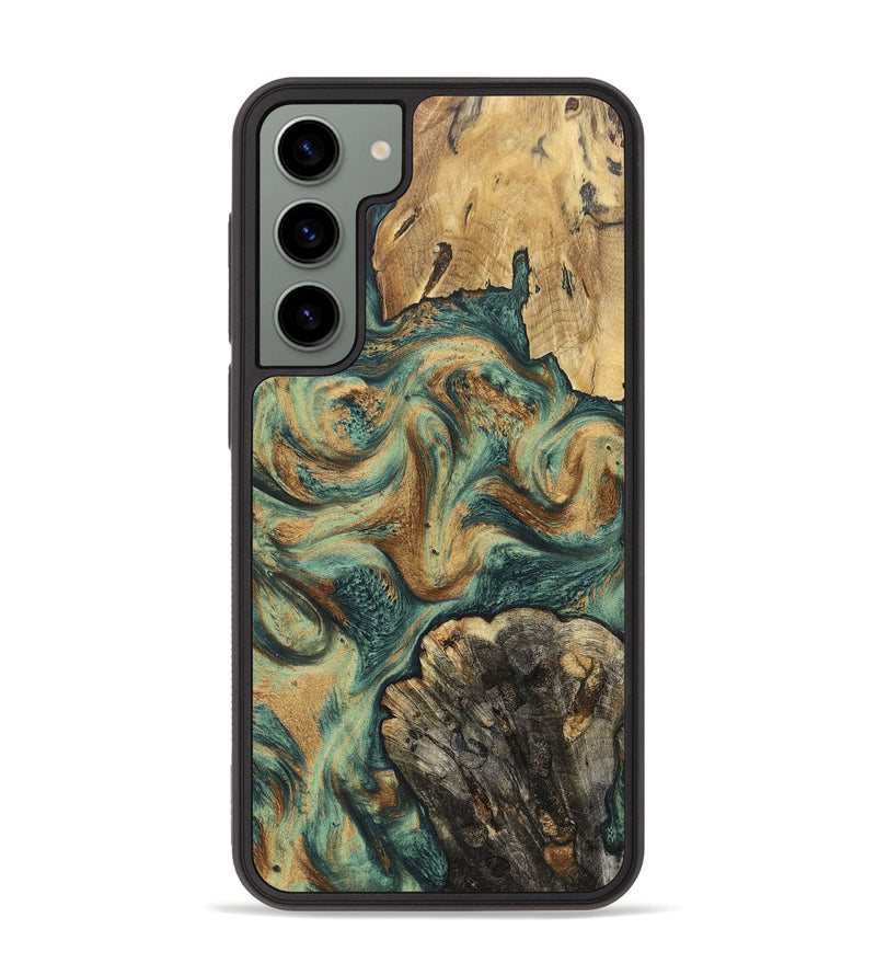 Galaxy S23 Plus Wood+Resin Phone Case - Walker (Green, 697012)