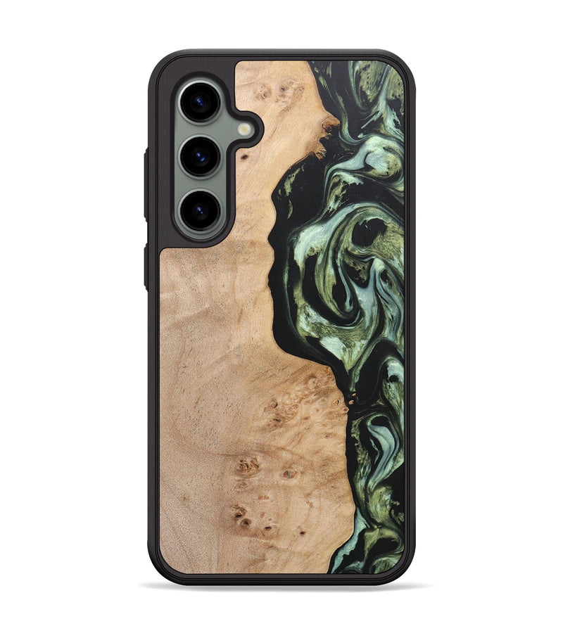 Galaxy S24 Plus Wood+Resin Phone Case - Barbara (Green, 697015)