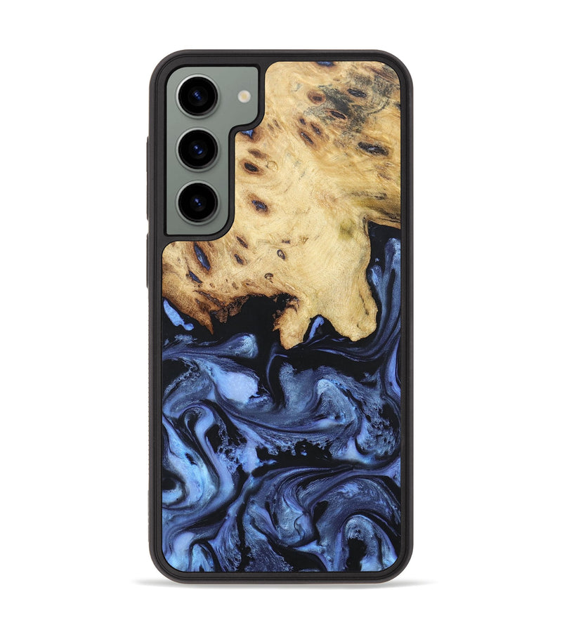Galaxy S23 Plus Wood+Resin Phone Case - Joanna (Blue, 697023)