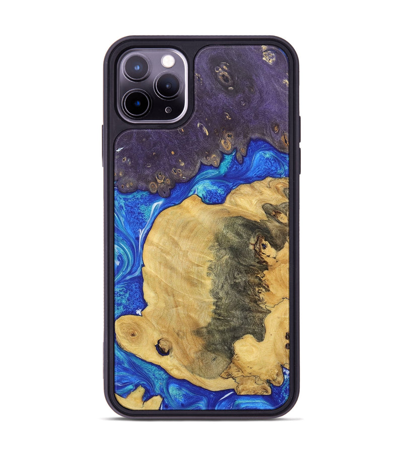 iPhone 11 Pro Max Wood+Resin Phone Case - Robbie (Mosaic, 697030)