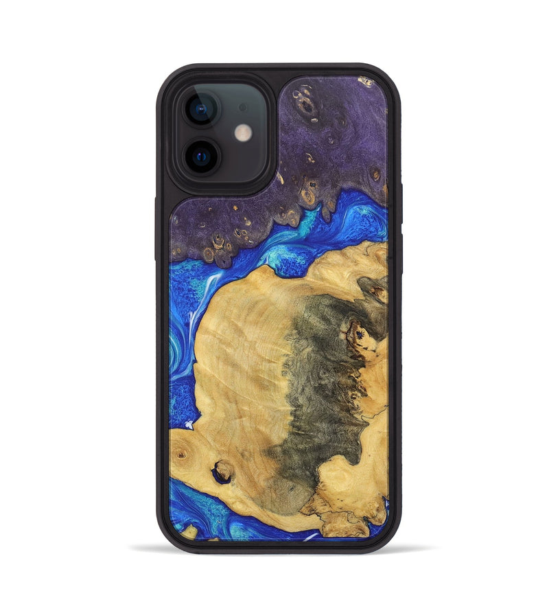 iPhone 12 Wood+Resin Phone Case - Robbie (Mosaic, 697030)