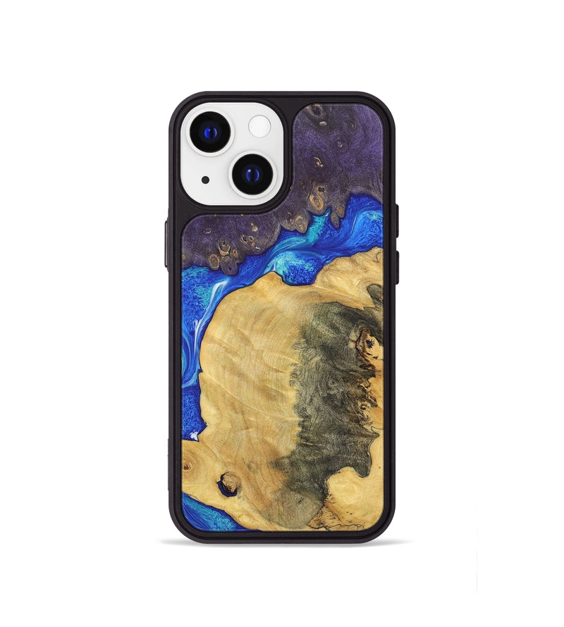 iPhone 13 mini Wood+Resin Phone Case - Robbie (Mosaic, 697030)