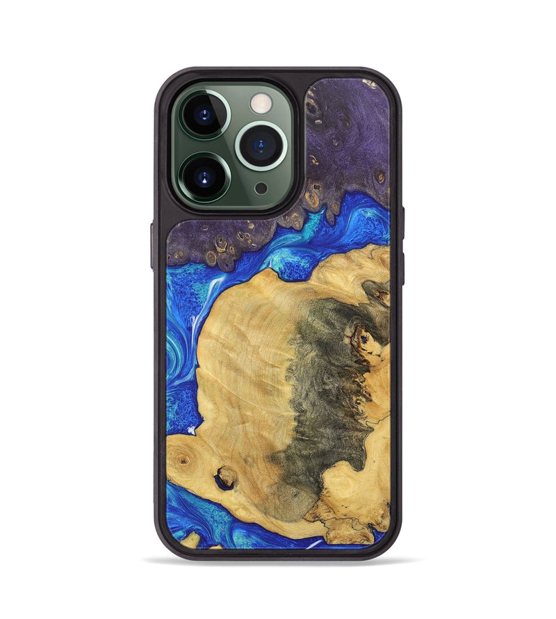 iPhone 13 Pro Wood+Resin Phone Case - Robbie (Mosaic, 697030)