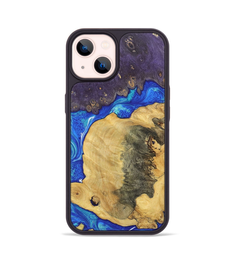 iPhone 14 Wood+Resin Phone Case - Robbie (Mosaic, 697030)