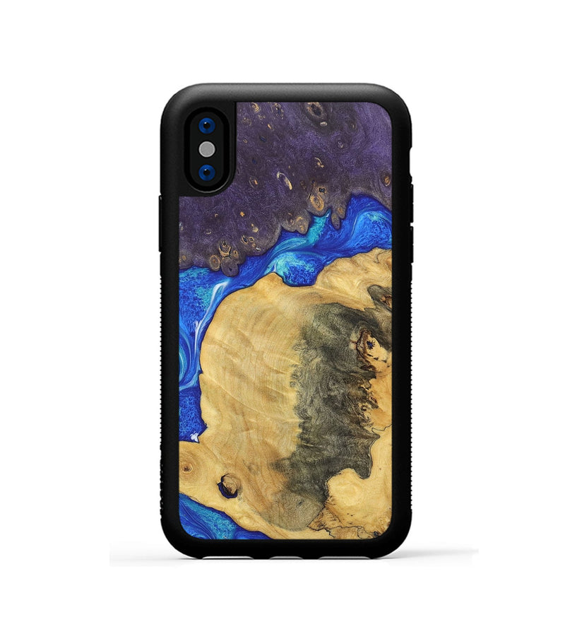 iPhone Xs Wood+Resin Phone Case - Robbie (Mosaic, 697030)