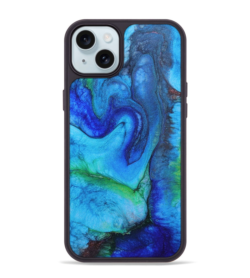 iPhone 15 Plus Wood+Resin Phone Case - Annabelle (Watercolor, 697040)