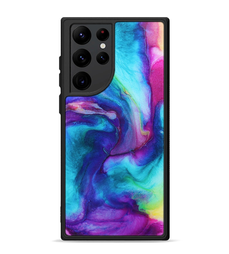 Galaxy S22 Ultra Wood+Resin Phone Case - Hanna (Watercolor, 697041)
