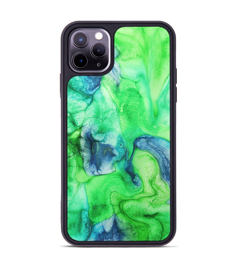 iPhone 11 Pro Max Wood+Resin Phone Case - Cecelia (Watercolor, 697042)