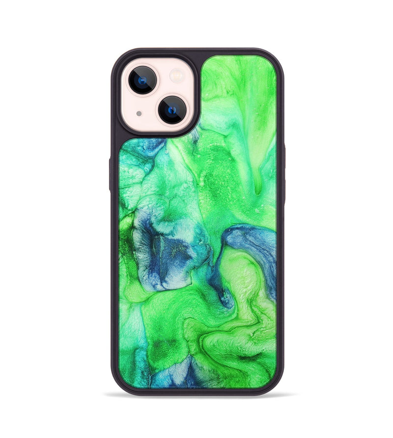 iPhone 14 Wood+Resin Phone Case - Cecelia (Watercolor, 697042)