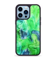 iPhone 14 Pro Max Wood+Resin Phone Case - Cecelia (Watercolor, 697042)