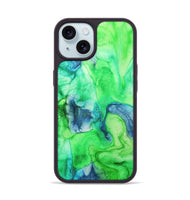 iPhone 15 Wood+Resin Phone Case - Cecelia (Watercolor, 697042)