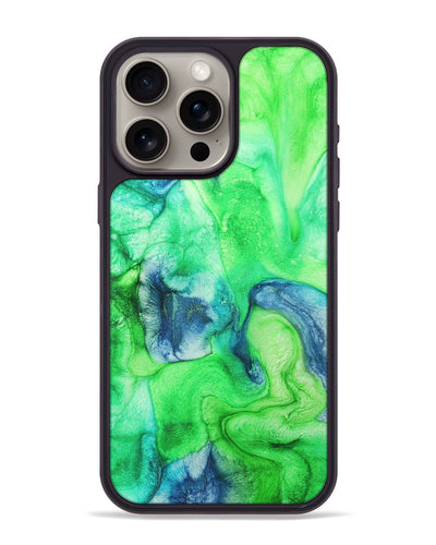 iPhone 15 Pro Max Wood+Resin Phone Case - Cecelia (Watercolor, 697042)