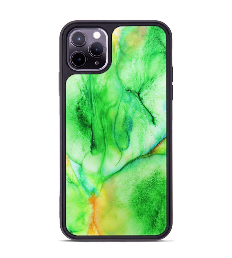 iPhone 11 Pro Max Wood+Resin Phone Case - Damon (Watercolor, 697045)