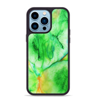 iPhone 14 Pro Max Wood+Resin Phone Case - Damon (Watercolor, 697045)