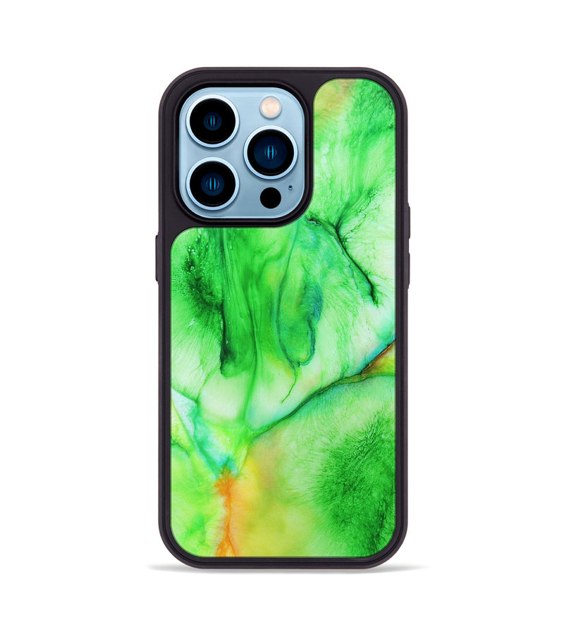 iPhone 14 Pro Wood+Resin Phone Case - Damon (Watercolor, 697045)