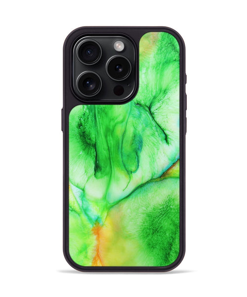 iPhone 15 Pro Wood+Resin Phone Case - Damon (Watercolor, 697045)