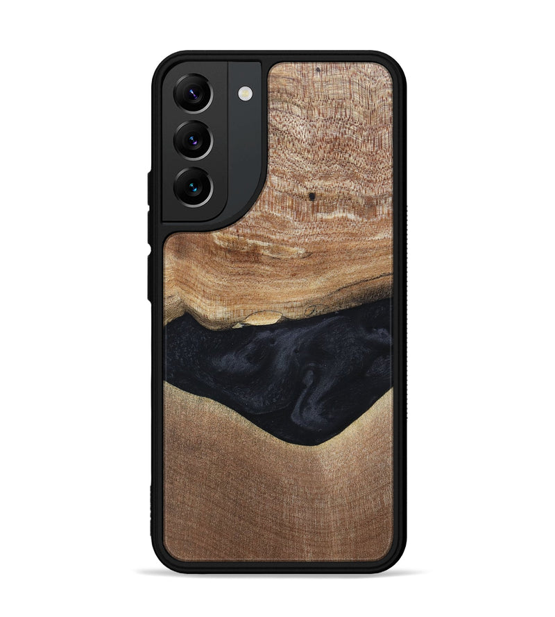 Galaxy S22 Plus Wood+Resin Phone Case - Lyric (Pure Black, 697055)