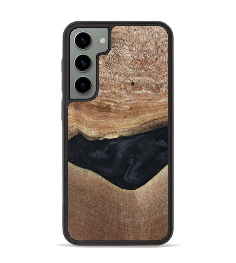 Galaxy S23 Plus Wood+Resin Phone Case - Lyric (Pure Black, 697055)