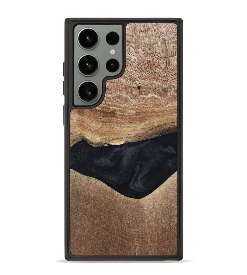 Galaxy S23 Ultra Wood+Resin Phone Case - Lyric (Pure Black, 697055)