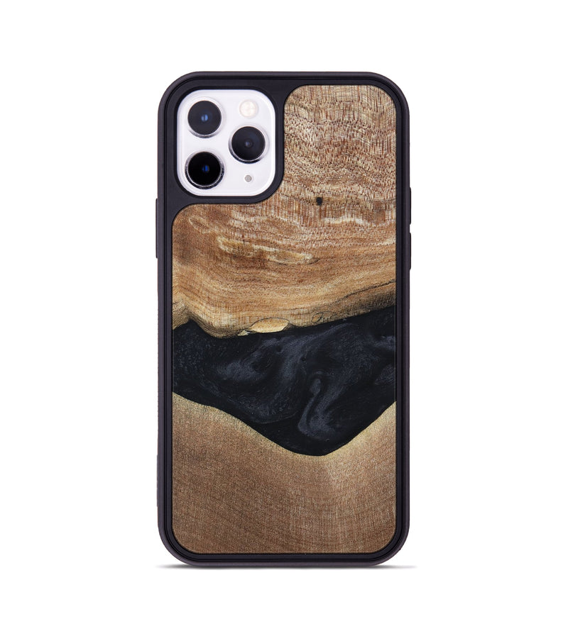 iPhone 11 Pro Wood+Resin Phone Case - Lyric (Pure Black, 697055)