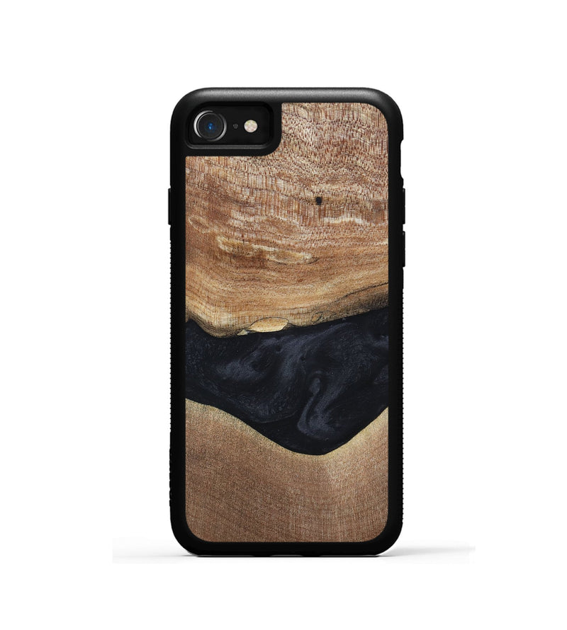 iPhone SE Wood+Resin Phone Case - Lyric (Pure Black, 697055)